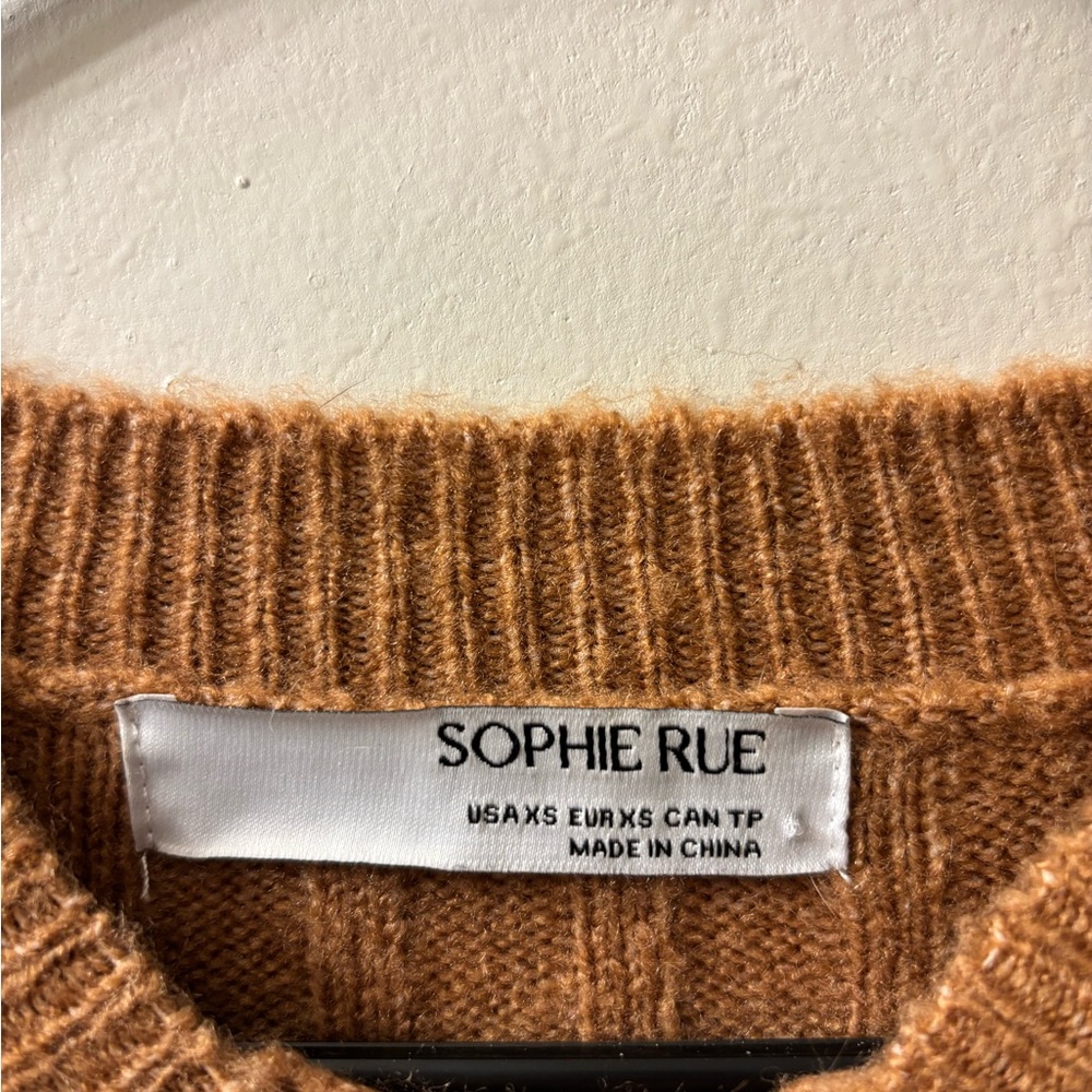 Sophie Rue Ribbed Knit Sweater - Brown - Picture 2 of 2